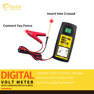 Electronic fence pressure gauge 9.9KV multi-model cattle farm with backlight voltage detector