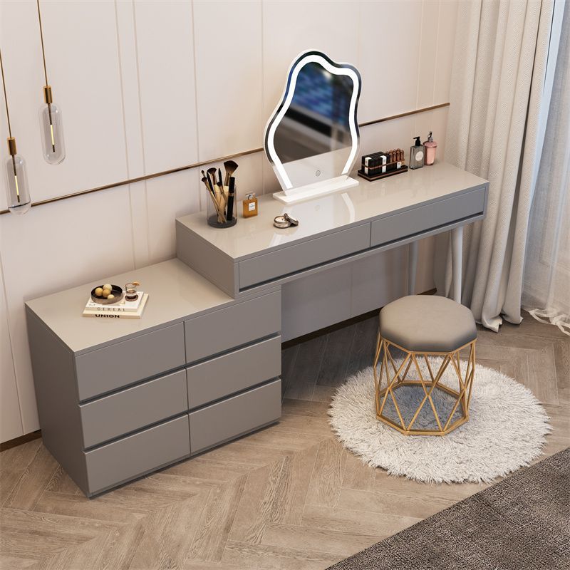 그레이 120cm 테이블 + 캐비닛 + 구름거울 + 새둥지 의자