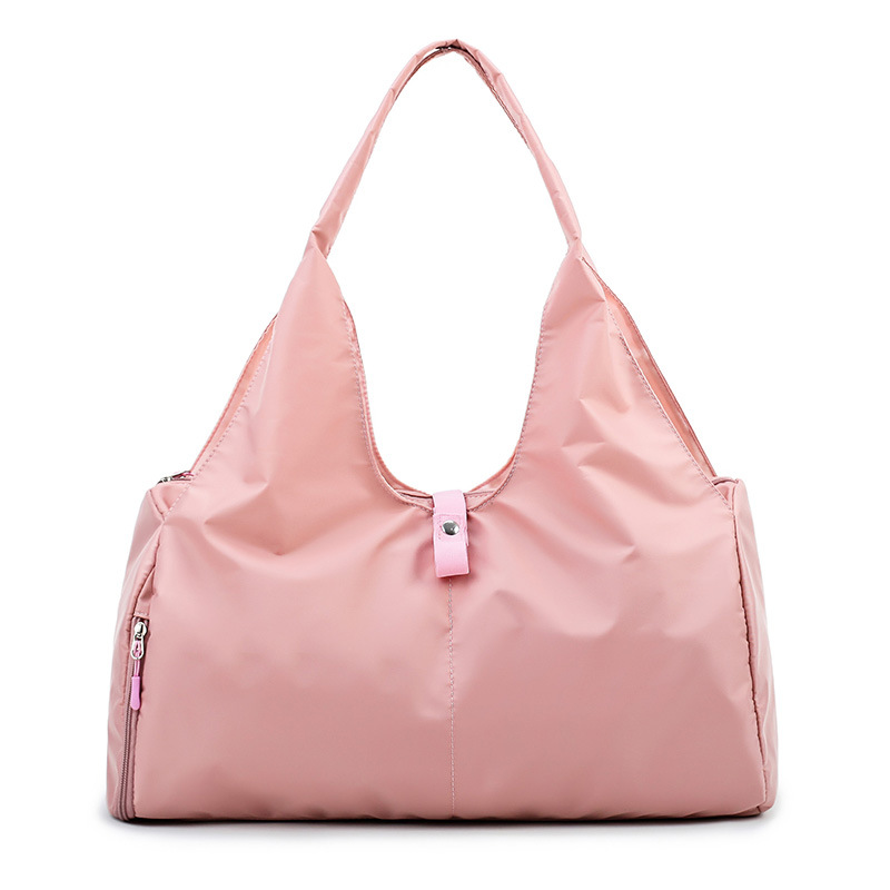 Bolsa de viaje portátil simple de color sólido, bolsa de ejercicios de gran capacidad, bolsa de yoga, bolsa de equipaje ligera multifuncional para mujeres image 8