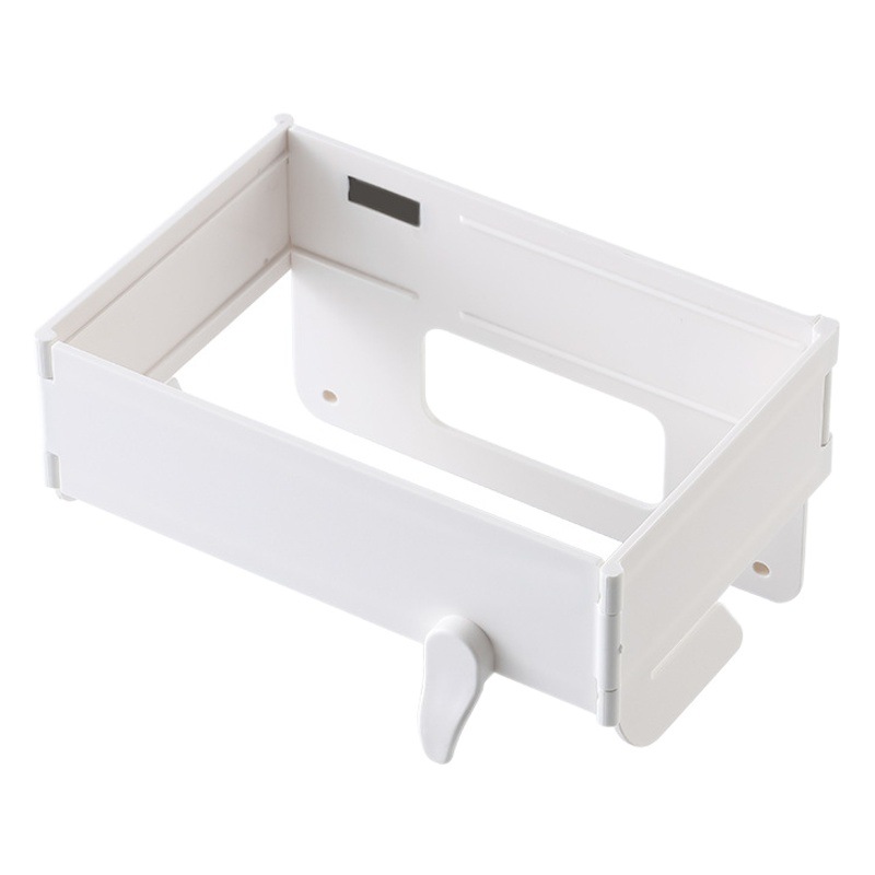 Wall-mounted foldable trash rack household cabinet door bathroom kitchen desktop folding storage trash bag bracket