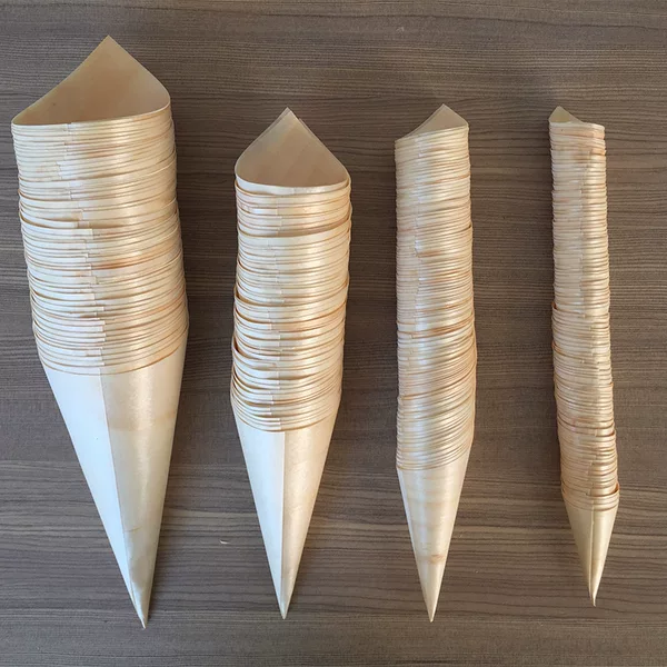 Factory Direct Sales of Wood Veneer Egg Roll Containers, Horn Cups, Wood Veneer Rolls, Disposable Ice Cream Veneer Wholesale