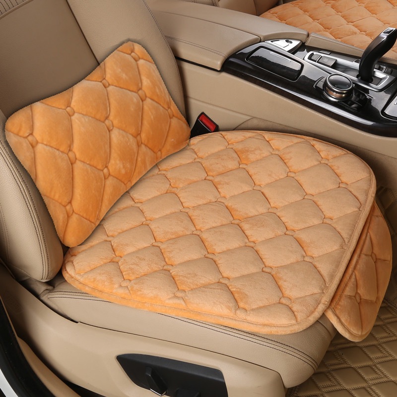 Car Seat Cushion Winter Crystal Short Plush Half Pack Thickened Non-Slip