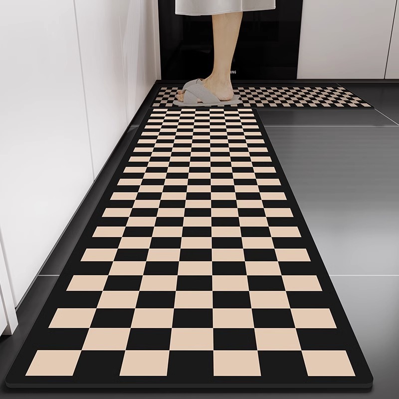 Diatom barro piso de cocina alfombra antideslizante a prueba de aceite absorbente de la puerta mancha-resistente piso estera impermeable alfombra borrable lavable hogar