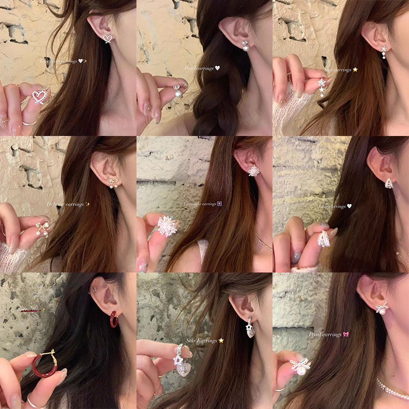 925银针韩系秋冬氛围感耳钉女轻奢高级气质耳环小众设计独特耳饰