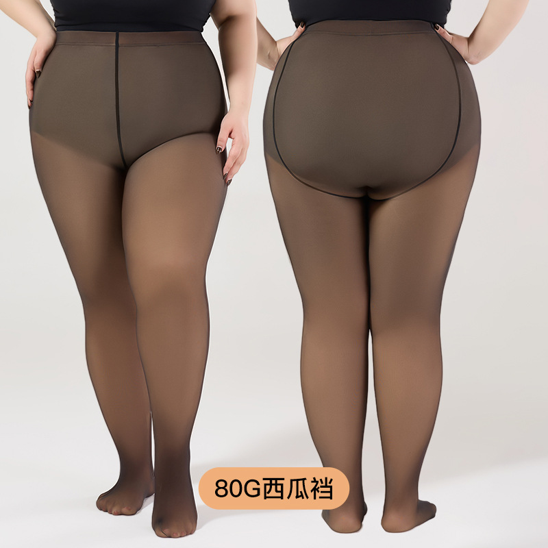 Medias de seda negras de talla grande europeas y americanas para primavera y otoño, leggings integrales negros transparentes de 80g con tono de piel, venta al por mayor en Amazon.