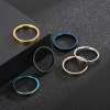 Fashionable ring stainless steel hip-hop style, European style, simple and elegant design, 3mm