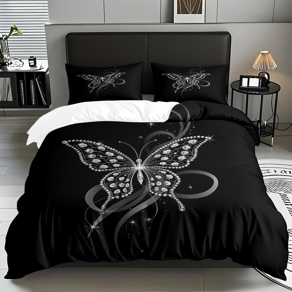 Butterfly series digital print edredón comercio electrónico transfronterizo preferido fuente fábrica adaptada modo TEMU / JIT