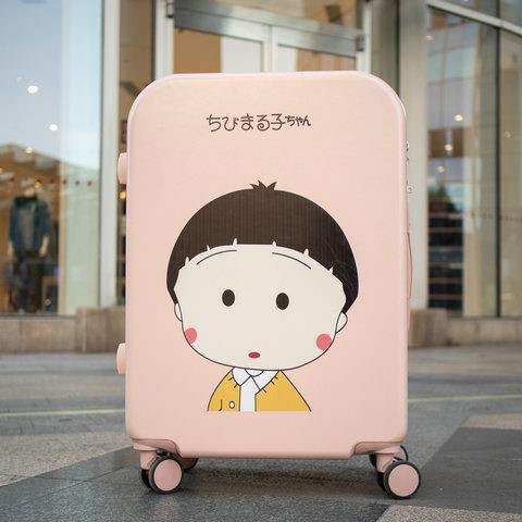 Qicheng Yugui caja de la carretilla del perro lindo equipaje de 18 pulgadas de dibujos animados estudiante femenino de alta apariencia japonés embarque caso
