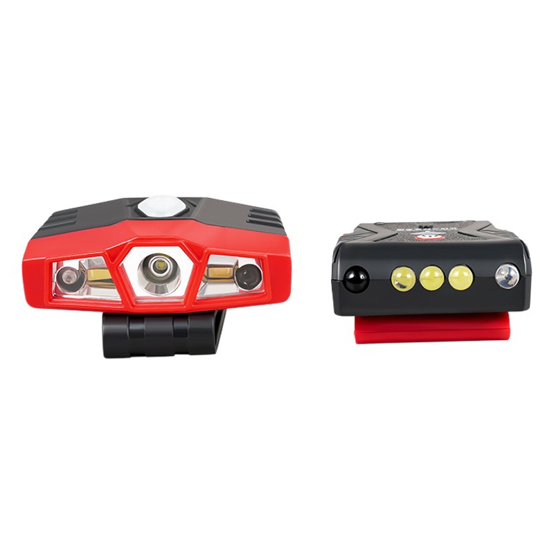 Transfronterizo al aire libre sombrero clip Luz Portátil multifuncional luz de emergencia USB recargable LED iluminación noche pesca montar faro