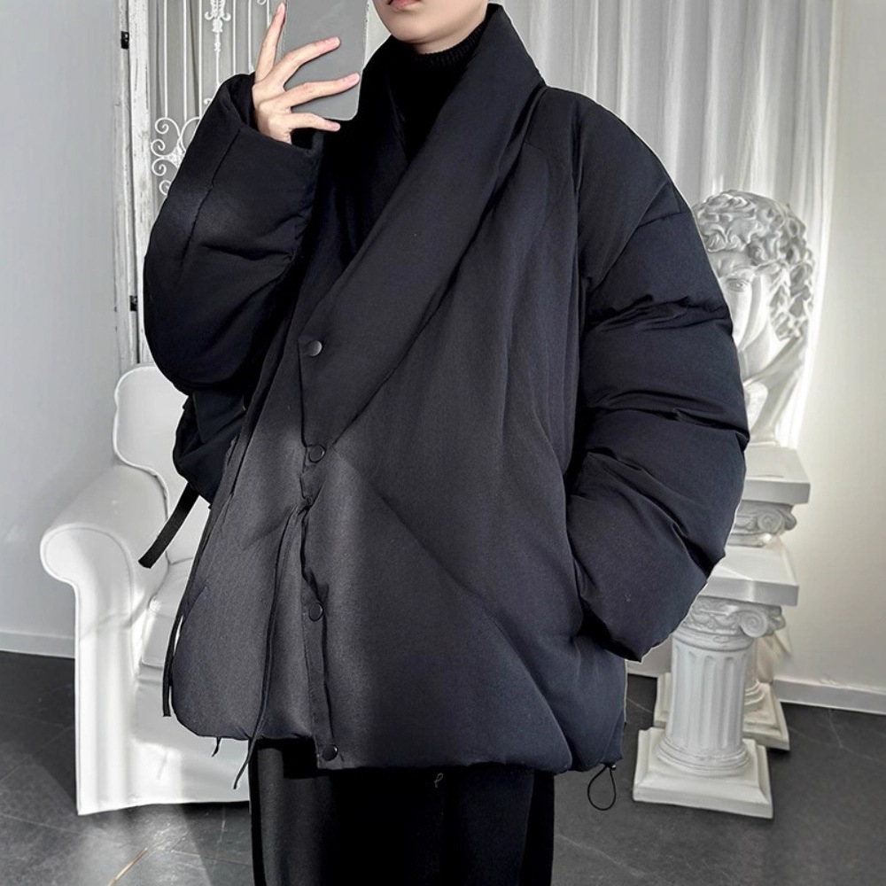 设计感棉服外套男冬季加厚面包服棉衣潮牌复古新中式宽松唐装棉袄