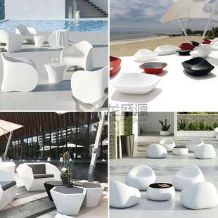 Glass fiber reinforced plastic leisure chair outdoor square beauty Chen rest stool shopping mall hotel combination sofa office building negotiation chair
