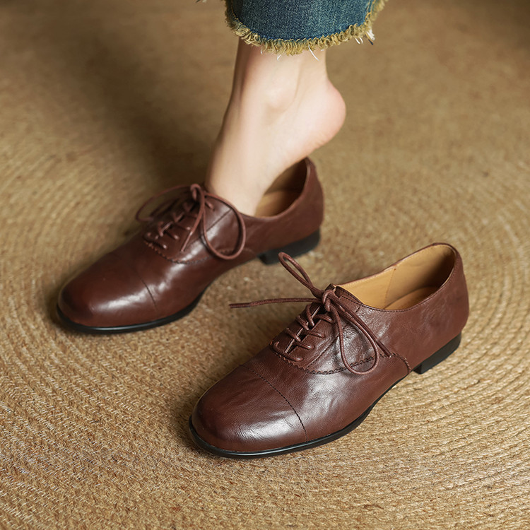 CHIKO Chaka Round Toe Block Heels Oxfords Shoes