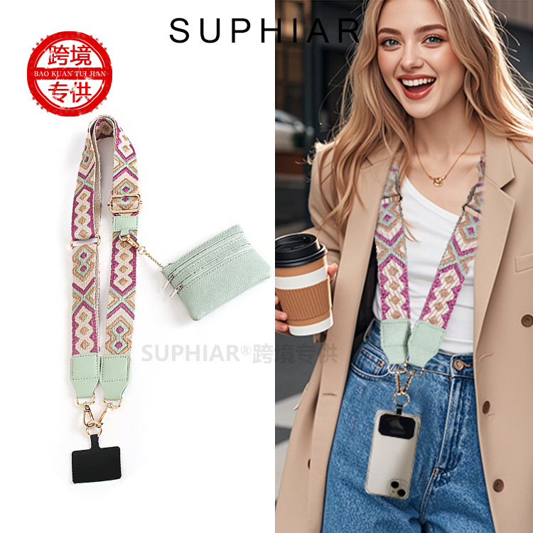 Amazon explosión con bolso de cambio correa de hombro móvil desmontable estilo de viaje ensanchado alargado cinturón de teléfono móvil