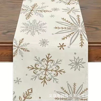 クロスボーダー爆発クリスマステーブル旗キッチンパーティーテーブルクリスマスツリー花輪雪だるま鈴サンタクローステーブル旗|undefined