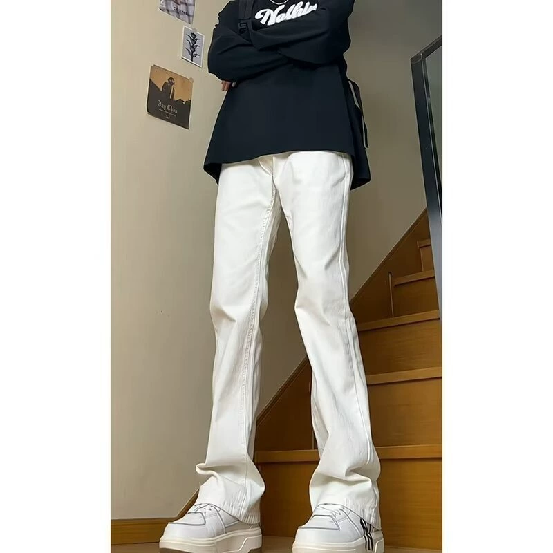 Белые джинсы американские штаны высокого класса vibe брюки для мужчин с тонкими и тонкими брюками