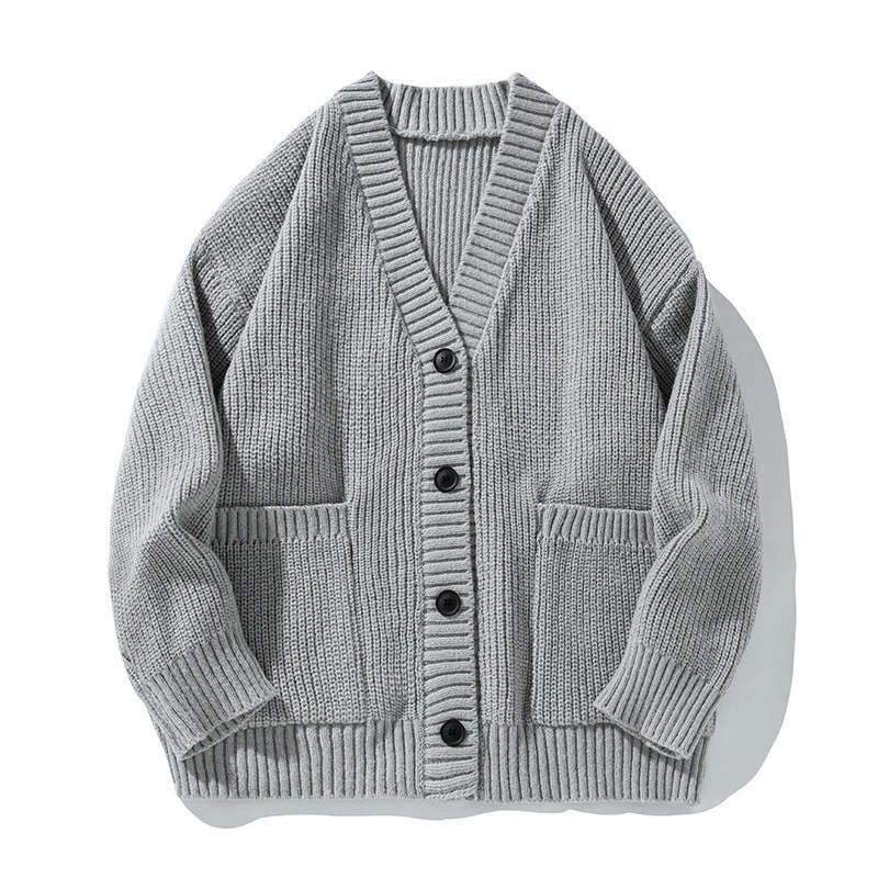 Мужской демисезонный кардиган, японский вязаный свитер, oversize, для любимого