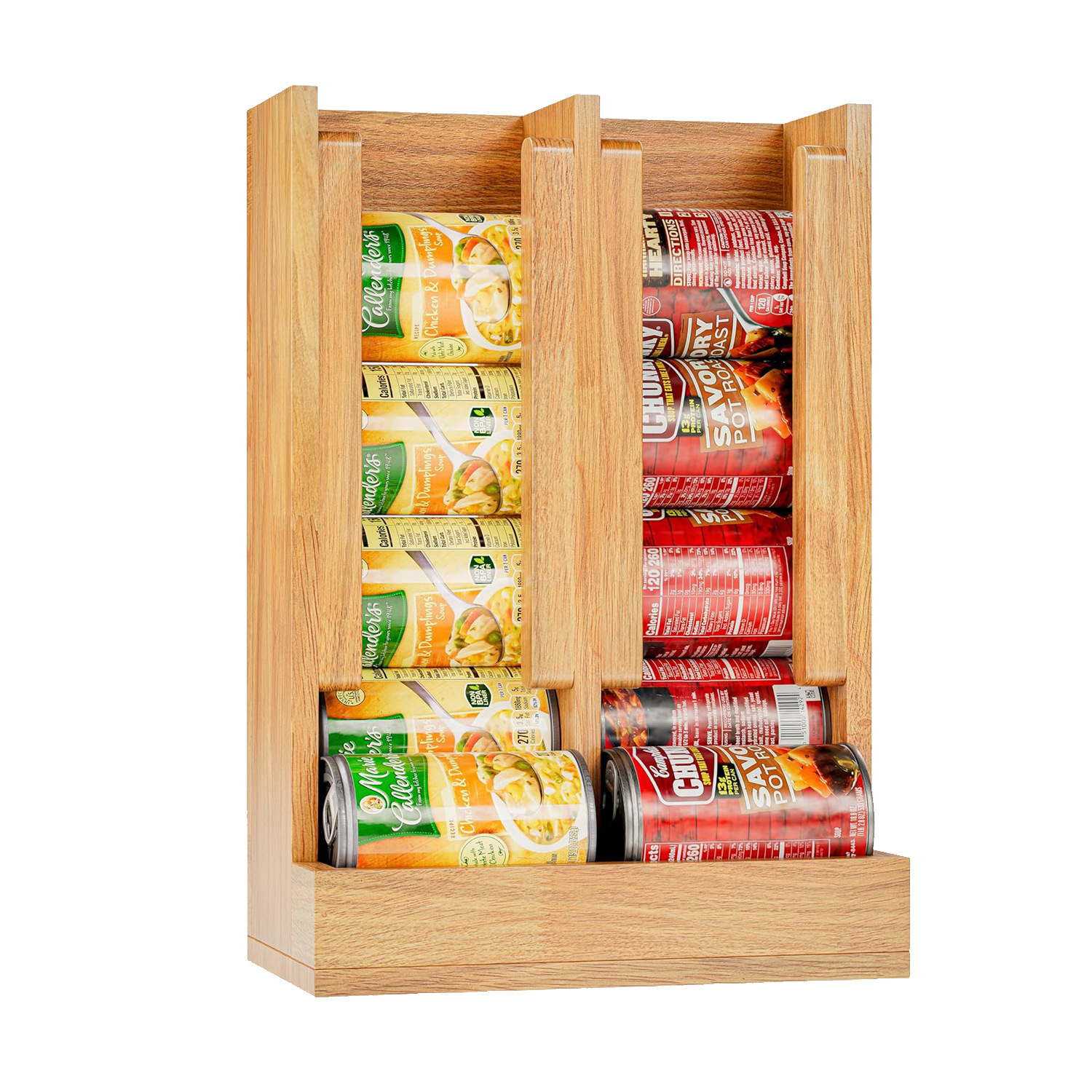 Solid Wood Kitchen Can Storage Rack Countertop Cabinet Canister Organizer Pantry Space-Saving Storage
