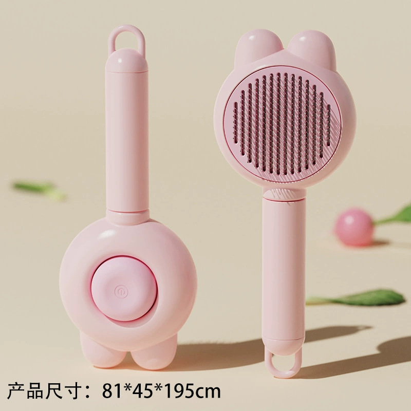 Peine de eliminación de pelo de oreja de conejo - Rosa