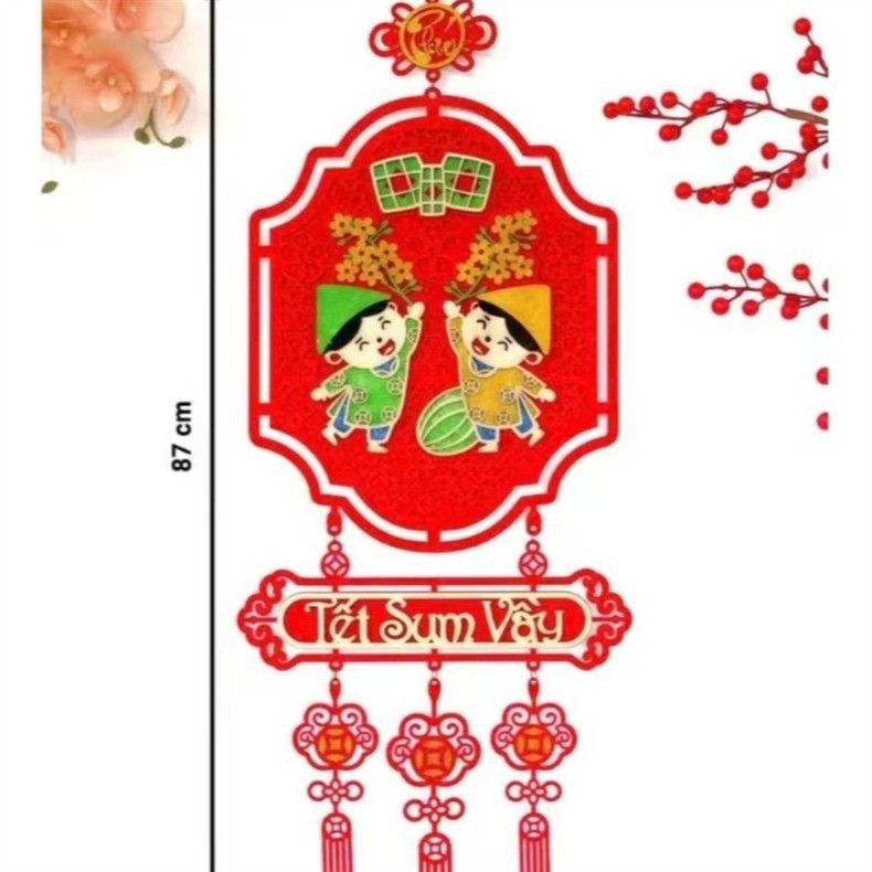 彩色毛毡西瓜小孩2人