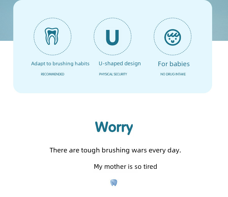 Children's U-shaped Toothbrush U-shaped Infant Baby 2-6-12 Years Old Children Soft Hair Silicone Mouth Contains Clean Brushing Artifact