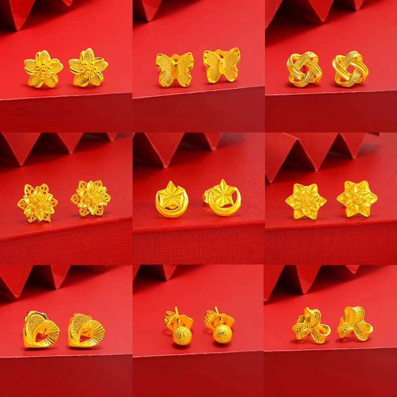 Маленькая красная книга в стиле ретро, ​​рюйи, ушные крючки, женские медные позолоченные серьги с лебедем, нишевые высококачественные серьги-бабочки, оптовая продажа