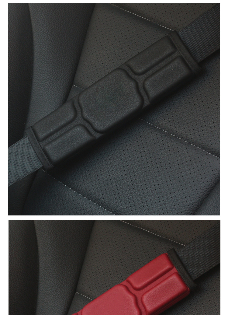 Memory Foam Soft Car Seatbelt Shoulder Pad, Anti-Wear Clothing Protector, Anti-Slip Car Logo Protective Cover, Anti-Strangling