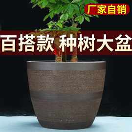 特大号粗陶紫砂花盆特价清仓绿萝多肉种菜种树百搭大号陶包邮批发