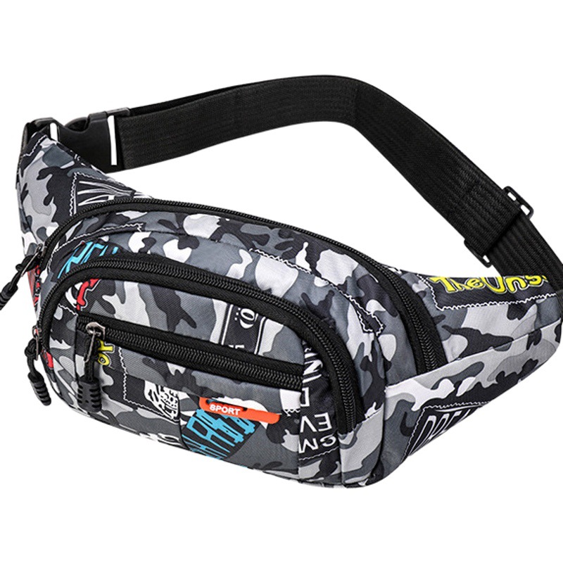 Canvas Waist Bag for Men and Women Multifunctional Large Capacity Wear-resistant Work Site Business Cashier Outdoor Cycling Bag