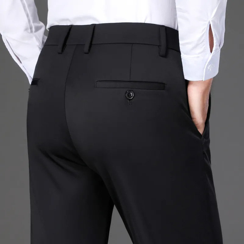 Envío de comercio electrónico de segunda clase [Compre uno y llévese otro gratis] Nuevos productos de primavera Pantalones sueltos rectos de cintura alta para hombres engrosados, image 6