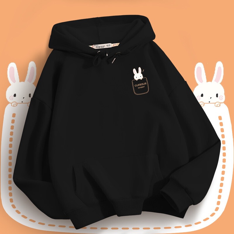 Black thin sweatshirt for women with long sleeves, suitable for spring, autumn, and winter, plus size for plus-size women, 2026 model, hooded jacket for middle school students Black thin sweatshirt for women with long sleeves, suitable for spring, autumn, and winter, plus size for plus-size women, 2026 model, hooded jacket for middle school students