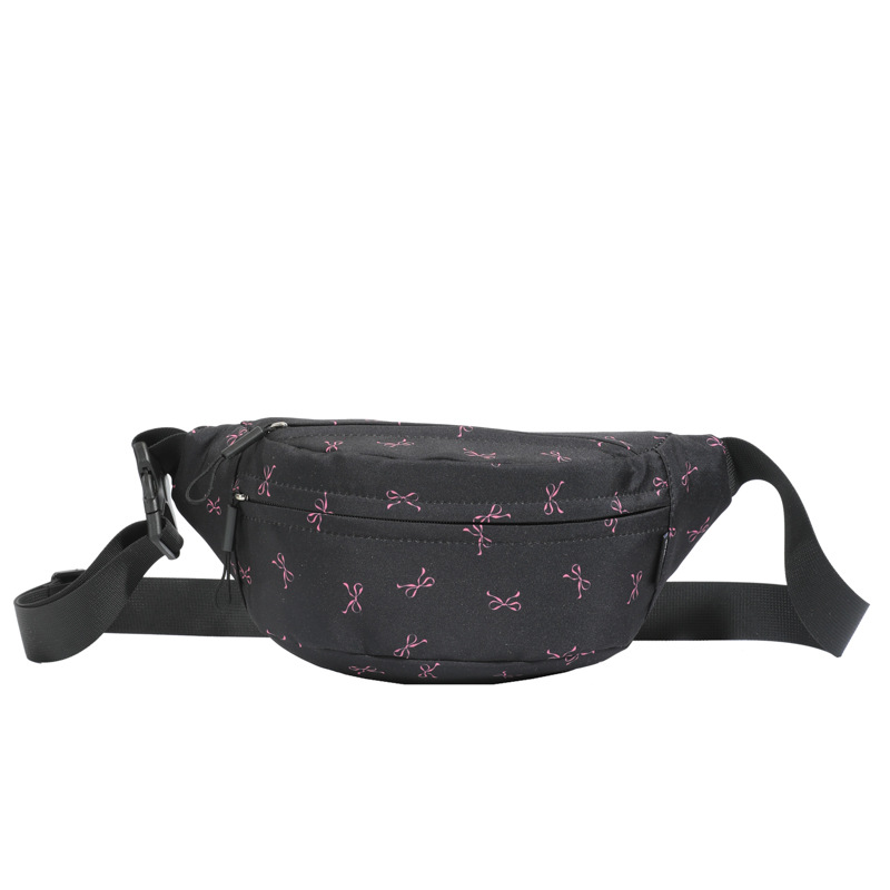 Pequeño fresco lindo bolso de pecho de arco impresión extranjera mochila de bebé 2025 comercio exterior transfronterizo bolso de cintura de niños