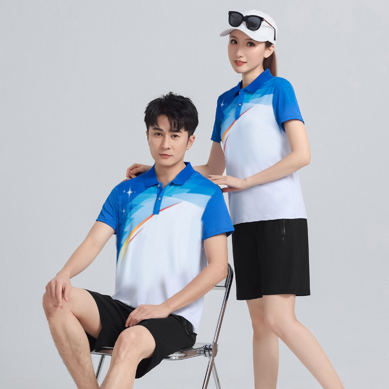 2024 nuevo deporte ocio rápido secado camiseta de verano hombre y mujer manga corta conjunto de ropa de correr transpirable logotipo imprimible al por mayor