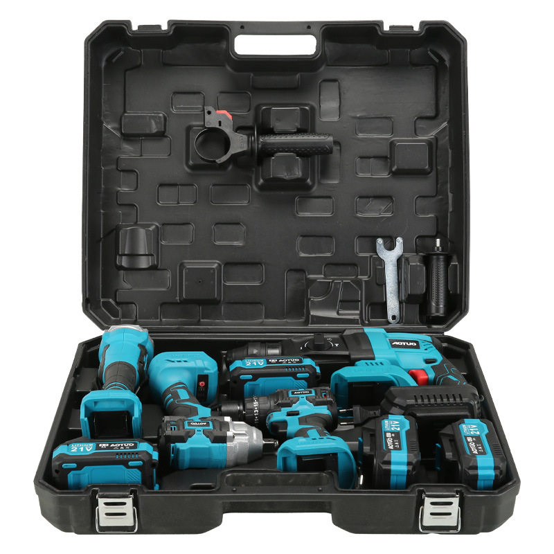 Nuevo tipo transfronterizo de taladro de litio sin escobillas, molino de ángulo, llave eléctrica, martillo eléctrico, conjunto de herramientas eléctricas.