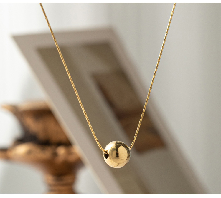 Women Retro Simple Style Geometric Titanium Steel Necklace Stainless Steel Necklaces_colorza_2