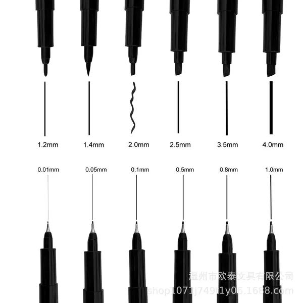 Marker Pen Quick-drying Water-based Black Colorful Student Painting Stroke Ultra-fine Hook Line Pen Boxed Marker Pen