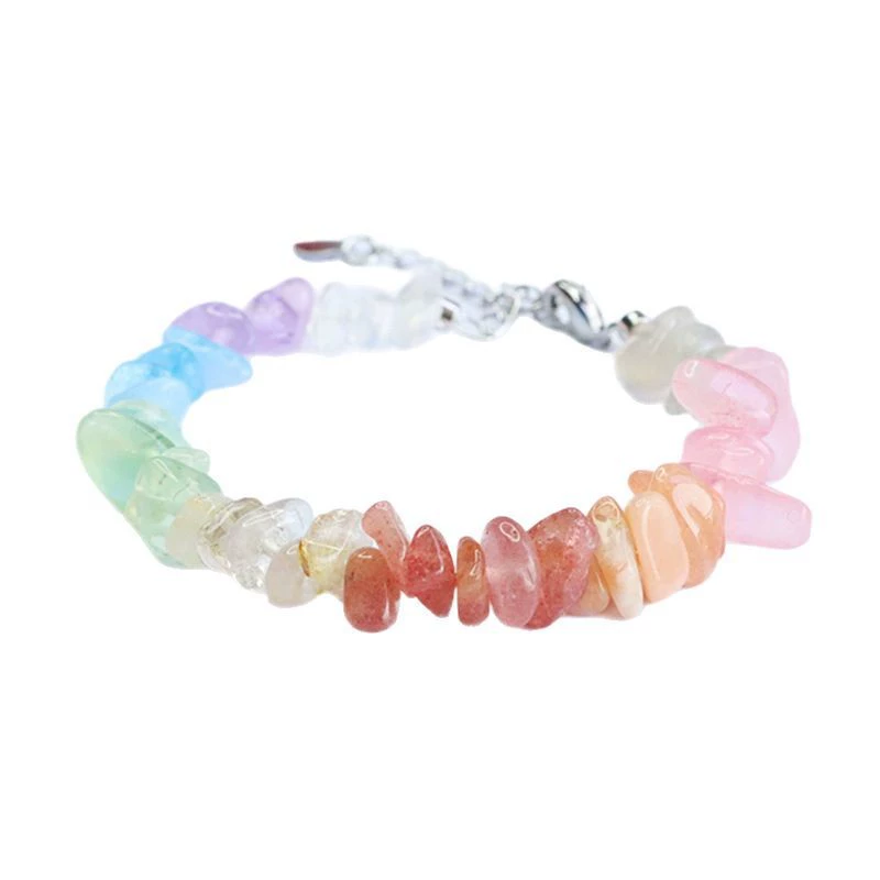 眷钰 Organic rainbow bracelet natural stone, gradient, wholesale