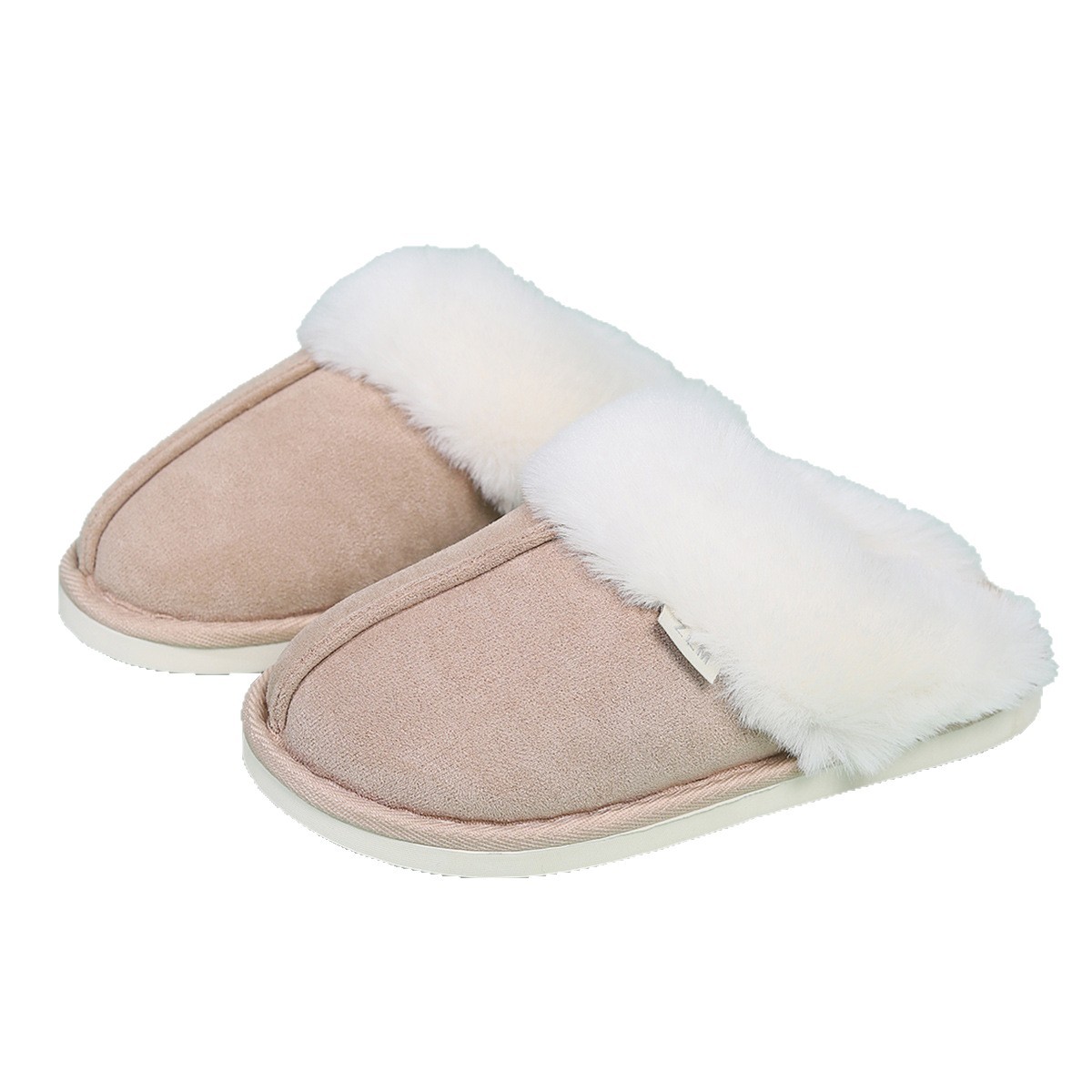 Cross-Border Standard Large Plush Slippers for Home Use, Warm and Non-Slip Cotton Slippers, Indoor Fleece-Lined and Thickened Cotton, Cross-Border Hot Sale