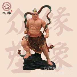 寺院山门大力金刚神像 把门将军佛像图片 哼哈二将雕塑雕刻厂家