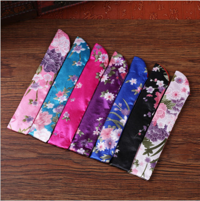 Folding fan Bag Fan cover Japanese Female fan Packaging bag Printed fan sleeve Bag brocade bag silk Fan cover wholesale