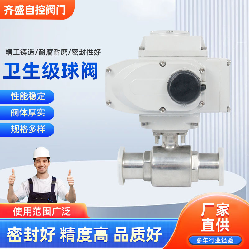 Q81F-16P跨境外贸款电动卫生级球阀开关型阀门
