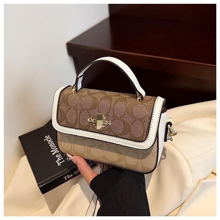 Bolsos de comercio exterior de alta gama, moda femenina, color en contraste, pequeños bolsos cuadrados, verano femenino, nuevos bolsos de mensajero, bolsos de hombro de todo fósforo impresos