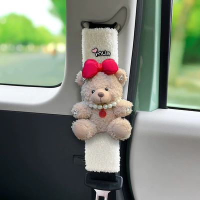 Seat belt shoulder pad – Decoration Protection - 09-lambswool-doll-shoulder-straps