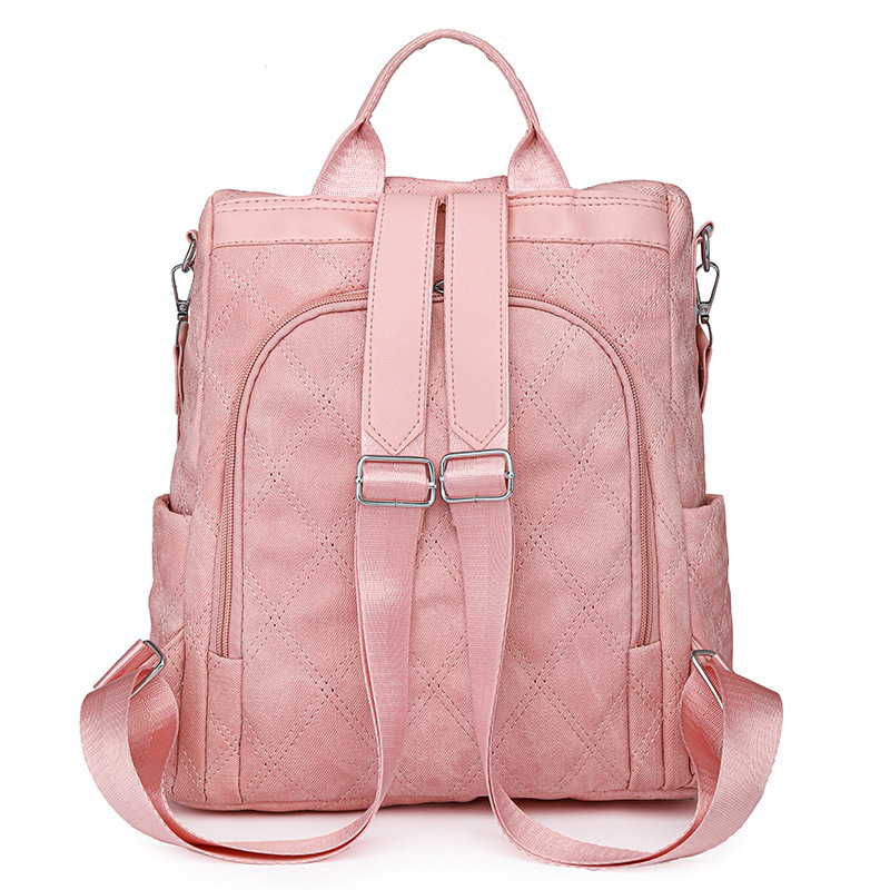 Comercio exterior al por mayor 2024 nueva mochila antirrobo simple para mujer, mochila multifuncional de doble uso para exteriores de moda