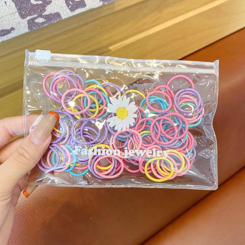 Ligas de cabello elásticas para niñas, colores de caramelo, suaves y resistentes, accesorios infantiles