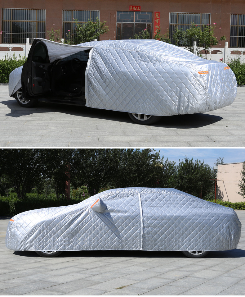 Car cover made of cotton, sun-proof, snow-proof, hail-proof, high-end custom-made, customizable with your own design, can be vacuum-sealed
