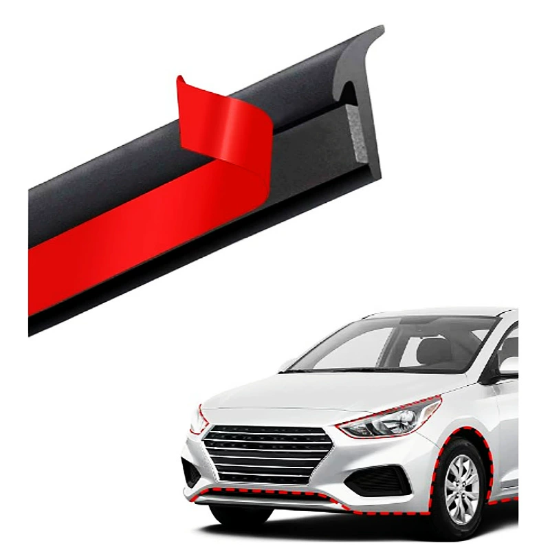 Автомобильный уплотнитель универсального размера, объемная передняя и задняя губа, зазор для фар, косая Т-образная полоса, герметик для дверной рамы