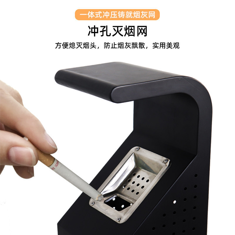 户外立式烟灰柱室内外吸烟区不锈钢烟蒂柱烟头收集器烟灰缸灭烟柱|undefined