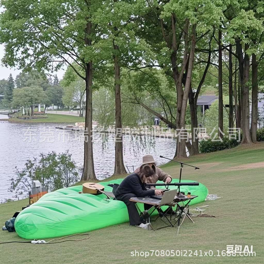 充气云朵造型定 制闭气透明气垫桌子云彩网红露营打卡美陈装饰