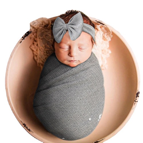 欧美热销新款新生儿拍照裹布蝴蝶节套装宝宝摄影纪念裹布