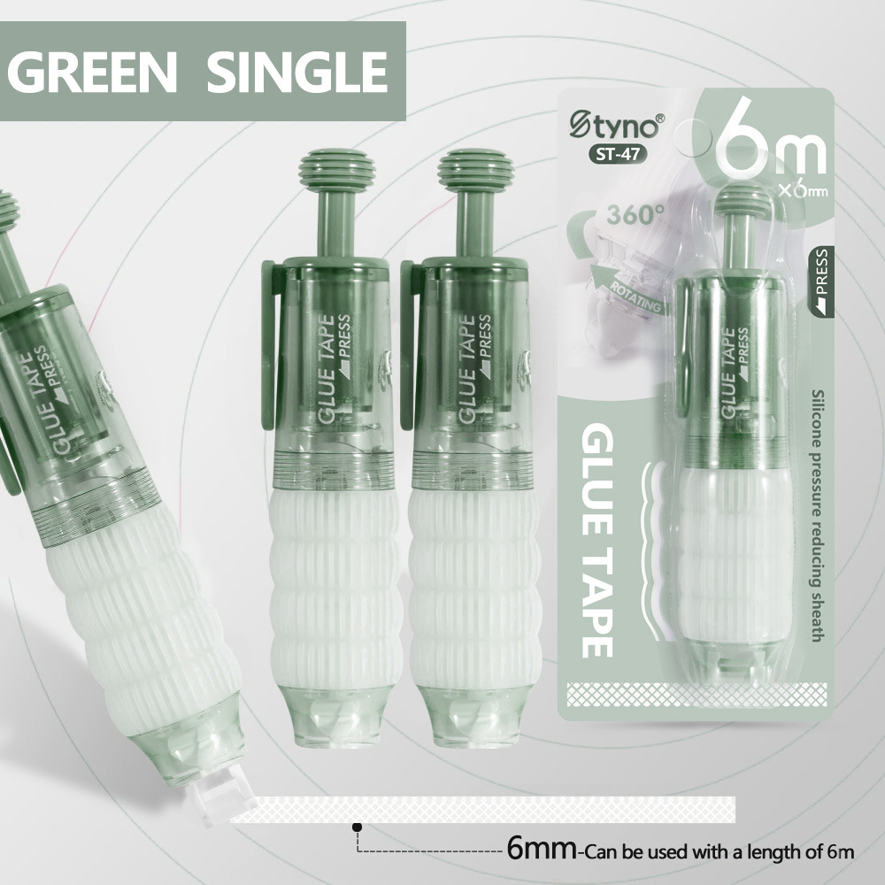 Alto valor de la cara de pulsar el punto de movimiento dispensador de pegamento para estudiantes pegados pegamento de doble cara cuentas de mano di dispensador de lápiz de pegamento cinta de punto al por mayor